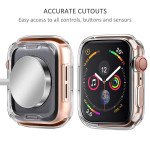 Wholesale Apple Watch Series 6 / SE / 5 / 4 Transparent Ultra-Thin All Around Bumper Protective Case 44MM (Clear)